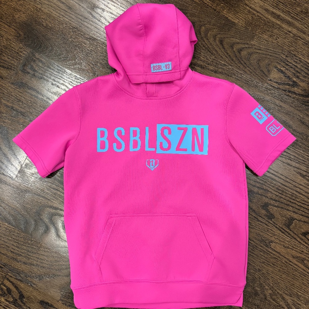 Baseball Lifestyle 101 short sleeve hoodie V3 youth medium